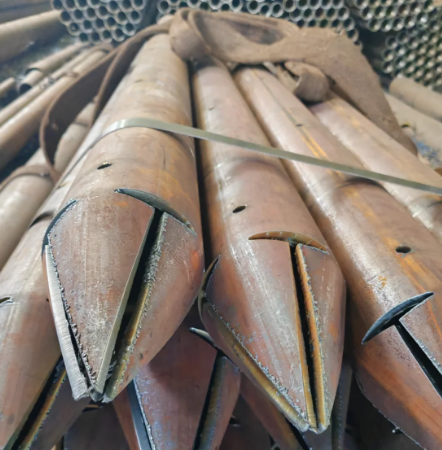 三亚出尖打孔加工无缝注浆钢花管注浆管厂家